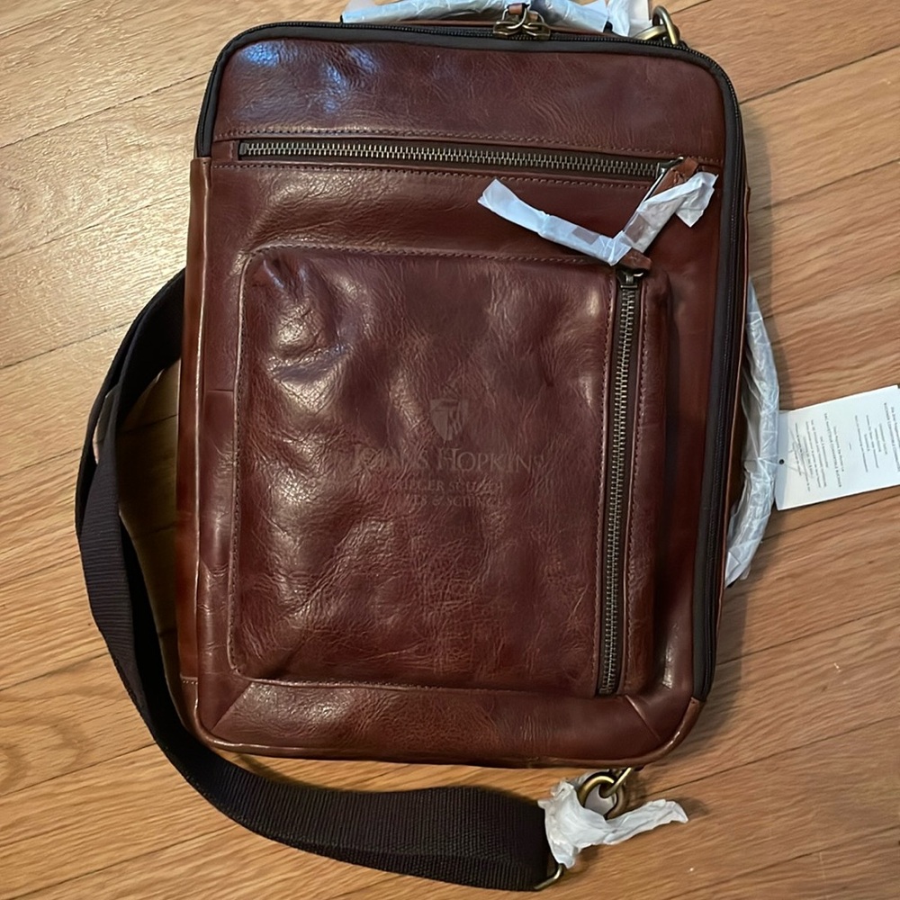 John’s Hopkins Fossil Buckner Leather Commuter Bag